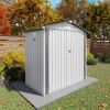 6X3.6FT Metal Storage Shed,Tool Shed with Peaked Roof Waterproof with Clear Window and Lockable Door Compact Tool Shed for Garden, Backyard,Patio