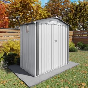 6X3.6FT Metal Storage Shed,Tool Shed with Peaked Roof Waterproof with Clear Window and Lockable Door Compact Tool Shed for Garden, Backyard,Patio