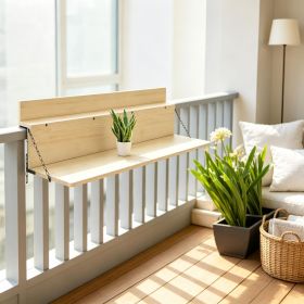 Hanging Balcony Table Foldable Railing Bar, Fits up to 3.9 Inches, Space-Saving
