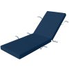 Chaise Lounge Cushion, 4" Thick Outdoor Lounge Chair Cushions with Ties for Patio, 26" x 80Ã¢â‚¬Â¯", Navy Blue