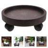 8 Pack Plant Caddy with Wheels Heavy Duty 12.2 Inch Plant Dolly  Casters Rolling Plant Stand for Indoor Outdoor, Brown