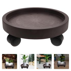 8 Pack Plant Caddy with Wheels Heavy Duty 12.2 Inch Plant Dolly  Casters Rolling Plant Stand for Indoor Outdoor, Brown