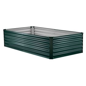 Galvanized Raised Garden Bed, 6.67 x 3.35 x 1.51 ft, Rectangular Metal Planter Box Kit Outdoor, Rustproof Elevated Planting Box with Gloves, Alu-Zinc