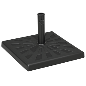 42lbs Resin Patio Umbrella Base, 20" Square Outdoor Umbrella Stand Holder for Parasol Poles 1.26", 1.5", and 1.9" Dia, Black