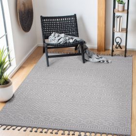 LOOM & LUXE Collection 8X10 White /Geometric Indoor/Outdoor Area Rug