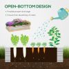 Raised Garden Bed with Polycarbonate Greenhouse, Wooden Garden Cold Frame Greenhouse, Flower Planter Protection, 48" x 24" x 32", Natural