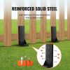 Fence Post Anchor Repair Kit, 4 Pack Inner Diameter 3.5 x3.5 Inches Heavy Duty Steel Fence Post Support Stakes, Anchor Ground Spike for Repair Tilted