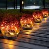 Solar Globe Lights Outdoor Waterproof - Cracked Glass Ball Lights for Garden, Patio, Yard, Lawn and Backyard - Decorative Orbs for Outside