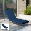Chaise Lounge Cushion, 4" Thick Outdoor Lounge Chair Cushions with Ties for Patio, 26" x 80Ã¢â‚¬Â¯", Navy Blue