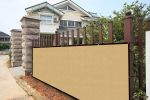 90% 3ft*10ft Beige soft light sunshade fence, courtyard balcony, privacy shade curtain