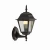 (2 pack) 13.5" Classic Black Outdoor Coach Wall Light, Clear Glass Lens, Bulb Not Included