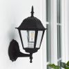 (2 pack) 13.5" Classic Black Outdoor Coach Wall Light, Clear Glass Lens, Bulb Not Included