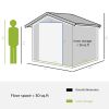 Steel Storage Shed Garden Tool house 7' x 4' White-AS ( Amazon Shipping)Prohibited by WalMart