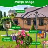 Fresh Fab Finds 2 Packs 91in Heavy Duty Double Shepherds Hook Bird Feeder Pole Garden Hanging Holder with 5 Adjustable Height 5 Prong Base for Bird Fe