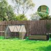4 x 3 x 3ft Raised Garden Bed with Mini Greenhouse, Galvanized Raised Garden Bed with Cover, Clear and Dark Gray