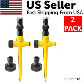 360° Rotation Auto Irrigation System Garden Lawn Sprinkler Patio Save Water USA (Pack: 2 Pack)