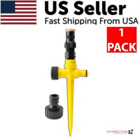 360° Rotation Auto Irrigation System Garden Lawn Sprinkler Patio Save Water USA (Pack: 1 Pack)