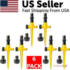 360° Rotation Auto Irrigation System Garden Lawn Sprinkler Patio Save Water USA (Pack: 6 Pack)
