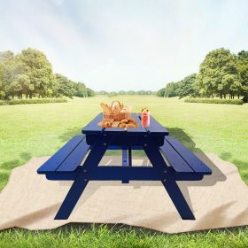 Children's dining tables and chairs (Color: Blue)