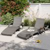 80'' Outdoor Wicker Chaise Lounge Chairs Set of 2