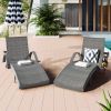 80'' Outdoor Wicker Chaise Lounge Chairs Set of 2