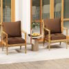 Deep Seat Chair Cushion Pads Set with Rope Belts for Indoor and Outdoor